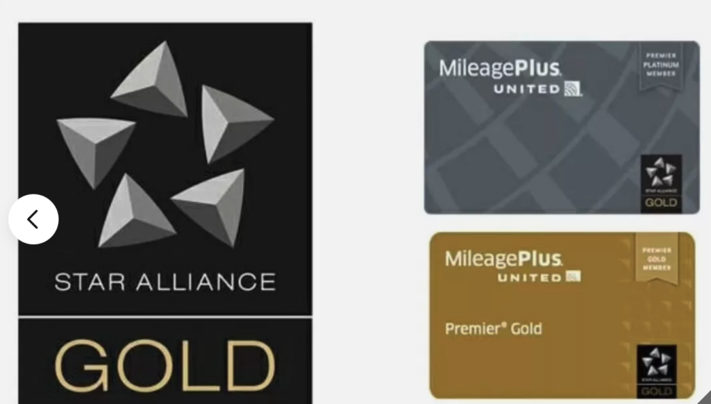 Star Alliance Gold logo in Airline Frequent Flyer Card